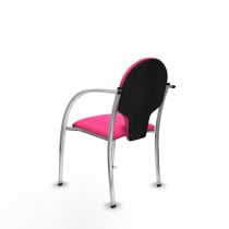Pack 2 sillas Hellín chasis 4 patas cromo similpiel rosa