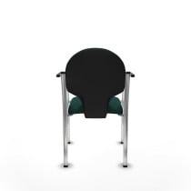 Pack 2 sillas Hellín chasis 4 patas cromo similpiel verde botella