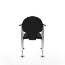 Pack 2 sillas Hellín chasis 4 patas cromo similpiel negro