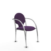 Pack 2 sillas Hellín chasis 4 patas cromo bali morado