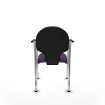 Pack 2 sillas Hellín chasis 4 patas cromo bali morado
