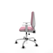 Elche blanca asincro bali rosa brazos blancos base cromada ruedas 65mm engomadas
