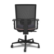Silla Yunquera sincro malla negra bali rosa brazo regulable.