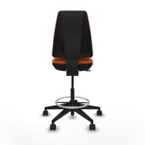 Taburete Elche CP bali naranja base piramidal ruedas 65mm nailon