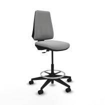 Taburete Elche CP bali gris claro base piramidal ruedas 65mm nailon