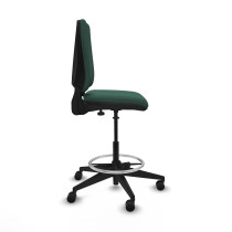 Taburete Elche CP bali verde botella base piramidal ruedas 65mm nailon