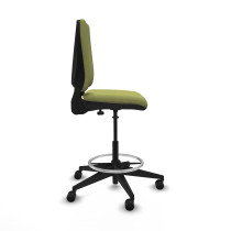 Taburete Elche CP bali verde oliva base piramidal ruedas 65mm nailon