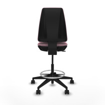 Taburete Elche CP bali rosa base piramidal ruedas 65mm nailon
