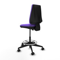 Taburete Elche CP bali lila base piramidal ruedas 65mm nailon