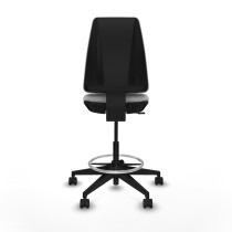 Taburete Elche CP bali blanco base piramidal ruedas 65mm nailon