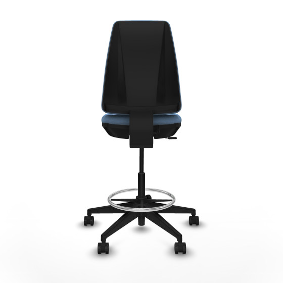 Taburete Elche CP bali azul cielo base piramidal ruedas 65mm nailon