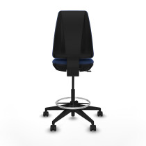 Taburete Elche CP bali azul marino base piramidal ruedas 65mm nailon