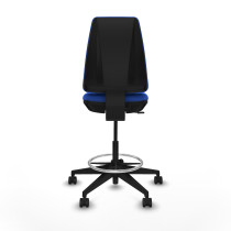Taburete Elche CP bali azul base piramidal ruedas 65mm nailon