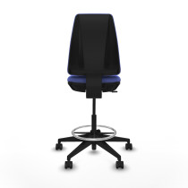 Taburete Elche CP bali azul claro base piramidal ruedas 65mm nailon
