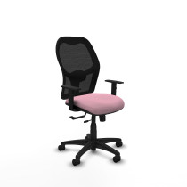Alocén traslack malla negra bali rosa brazos 1D base poliamida  ruedas nailon 50mm