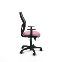Alocén traslack malla negra bali rosa brazos 1D base poliamida  ruedas nailon 50mm