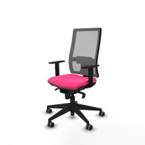 Horna sincro malla gris similpiel rosa brazos 1D base piramidal  ruedas 65mm engomadas
