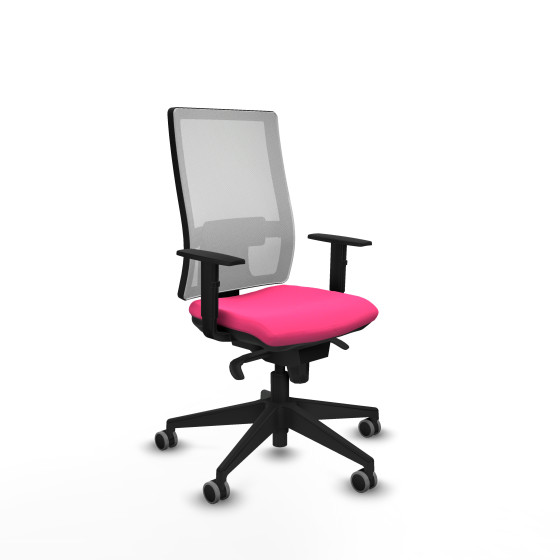 Horna sincro malla blanca similpiel rosa brazos 1D base piramidal  ruedas 65mm engomadas
