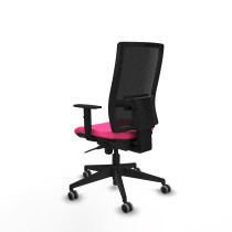 Horna sincro malla negra similpiel rosa brazos 1D base piramidal  ruedas 65mm engomadas