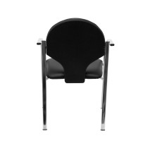 Pack 2 sillas Hellin similpiel negro chasis cromado
