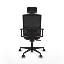 Yunquera sincro malla negra bali rosa brazos 1D base nailon cabecero 1D ruedas 65mm nailon
