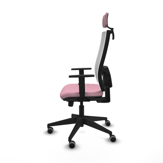 Horna traslack malla blanca bali rosa brazos 1D base piramidal cabecero 2D ruedas 65mm engomadas
