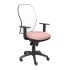 Silla Jorquera malla blanca asiento bali rosa pálido