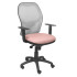 Silla Jorquera malla gris asiento bali rosa pálido