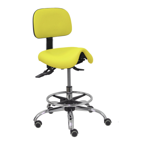 Taburete Zarza similpiel amarillo