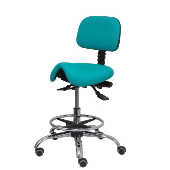 Taburete Zarza similpiel verde turquesa