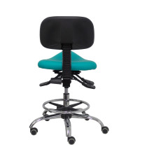Taburete Zarza similpiel verde turquesa