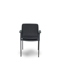 Pack 4 sillas Opti519 respaldo malla negra asiento tela negra