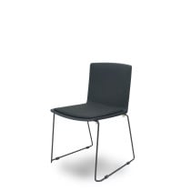 Pack 5 sillas Opti523 PVC negro asiento tela color negro