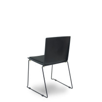 Pack 5 sillas Opti523 PVC negro asiento tela color negro