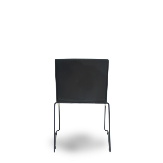 Pack 5 sillas Opti523 PVC negro asiento tela color negro