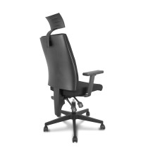 Silla I-Line arán negro con brazos regulables con cabecero