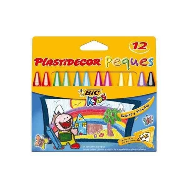 Ceras BIC Kids Peques PLASTIDECOR Caja x12 Colores