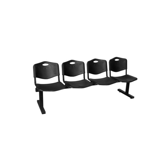 Bancada Iso plastic 4 plazas PVC color negro
