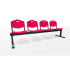 Bancada Iso plastic 4 plazas PVC color rojo