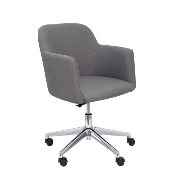Sillón Athena giratorio tapizado era gris