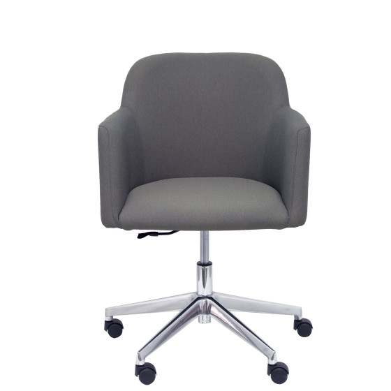 Sillón Athena giratorio tapizado era gris