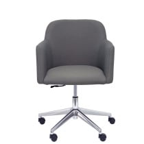 Sillón Athena giratorio tapizado era gris