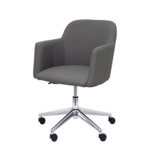 Sillón Athena giratorio tapizado era gris
