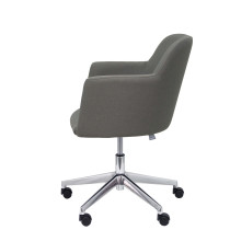 Sillón Athena giratorio tapizado era gris