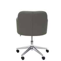 Sillón Athena giratorio tapizado era gris