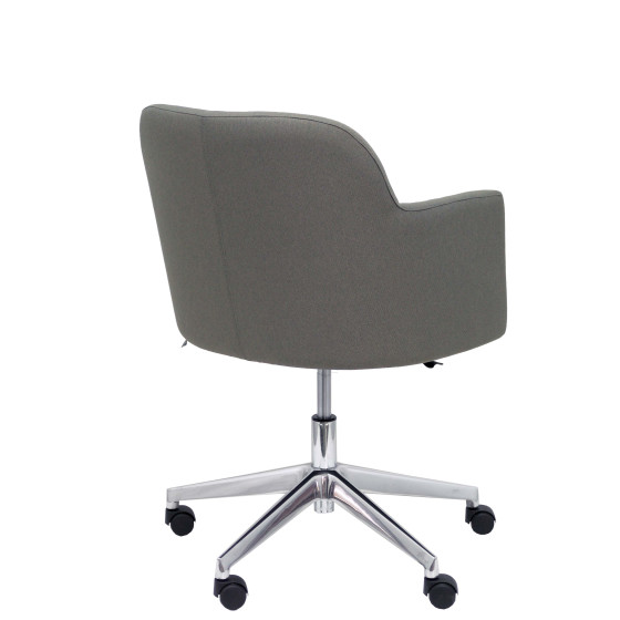 Sillón Athena giratorio tapizado era gris