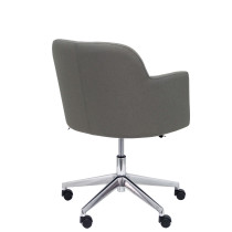 Sillón Athena giratorio tapizado era gris