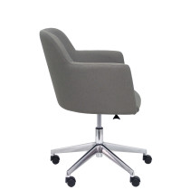 Sillón Athena giratorio tapizado era gris