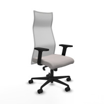 Albacete malla sincro malla blanca similpiel blanco brazos 2D base nailon ruedas 65 mm nailon