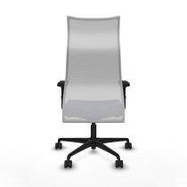Albacete malla sincro malla blanca similpiel azul marino brazos 2D base nailon ruedas 65 mm nailon